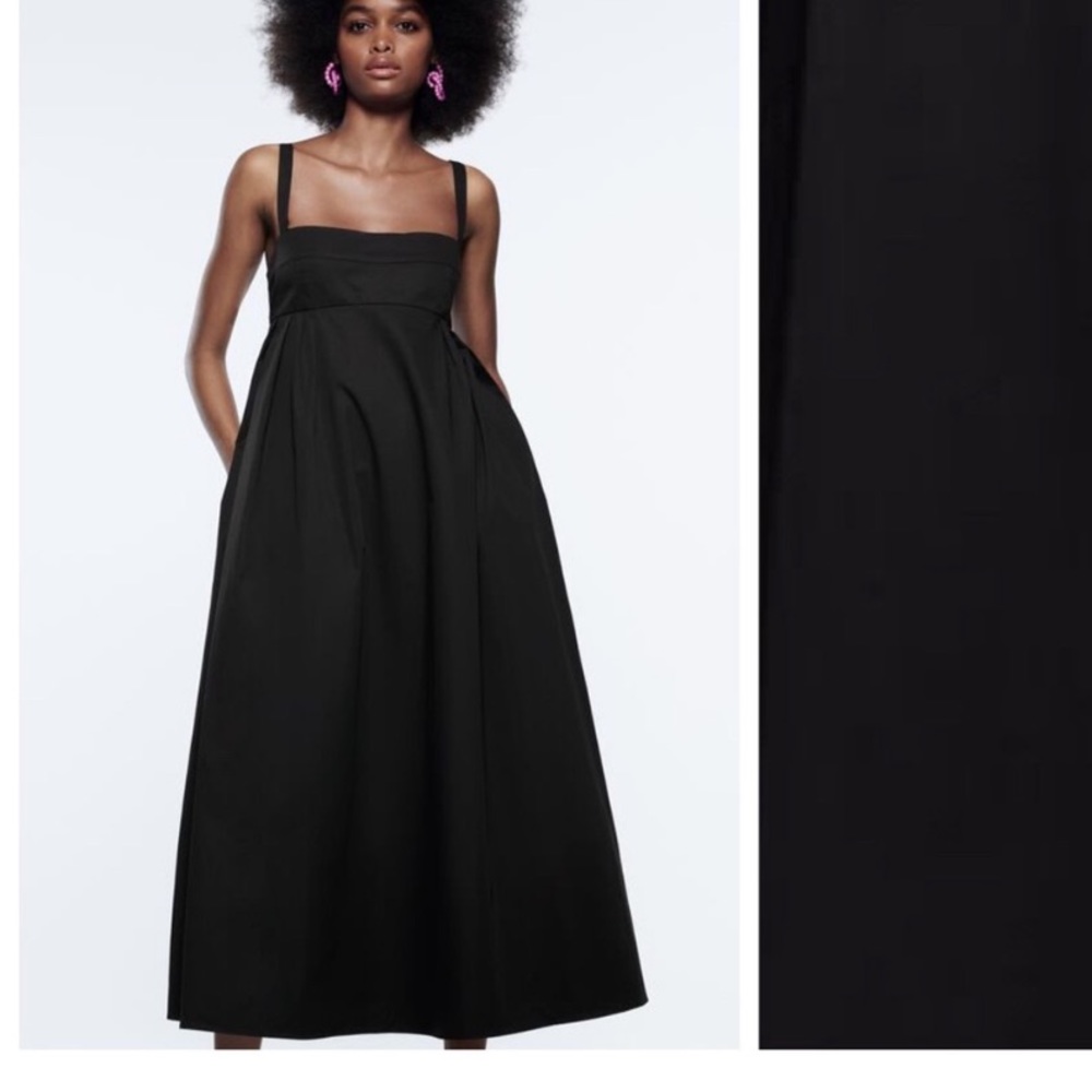 Black midi dress
